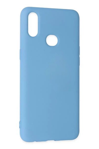 Mey İthalat®  Samsung Galaxy A10S Kılıf Nano içi Kadife Silikon - Mavi