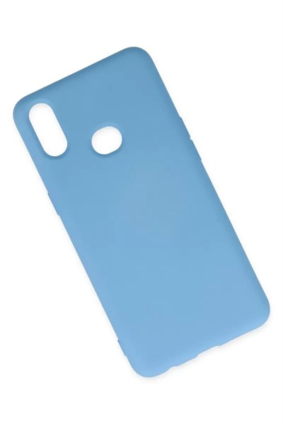 Mey İthalat®  Samsung Galaxy A10S Kılıf Nano içi Kadife Silikon - Mavi