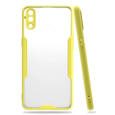 Mey İthalat®  Samsung Galaxy A10S Kılıf Platin Silikon - Sarı