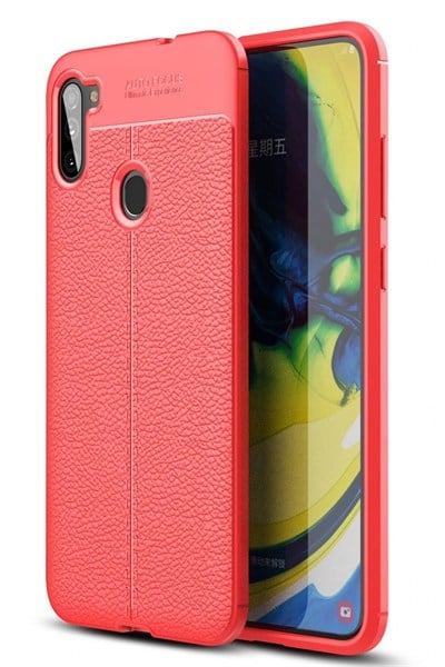 Mey İthalat®  Samsung Galaxy A11 Kılıf Auto Focus Kapak - Kırmızı