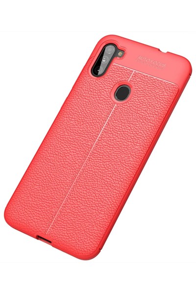 Mey İthalat®  Samsung Galaxy A11 Kılıf Auto Focus Kapak - Kırmızı