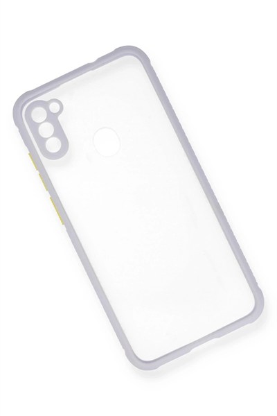 Mey İthalat®  Samsung Galaxy A11 Kılıf Miami Şeffaf Silikon - Lila