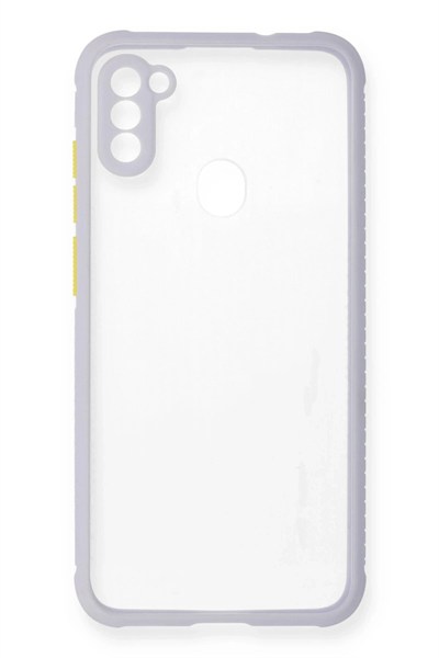 Mey İthalat®  Samsung Galaxy A11 Kılıf Miami Şeffaf Silikon - Lila