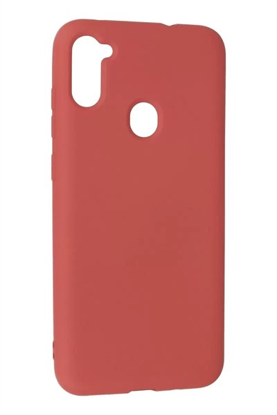 Mey İthalat®  Samsung Galaxy A11 Kılıf Nano içi Kadife Silikon - Kiremit