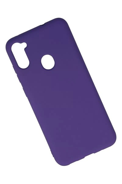 Mey İthalat®  Samsung Galaxy A11 Kılıf Nano içi Kadife Silikon - Mor
