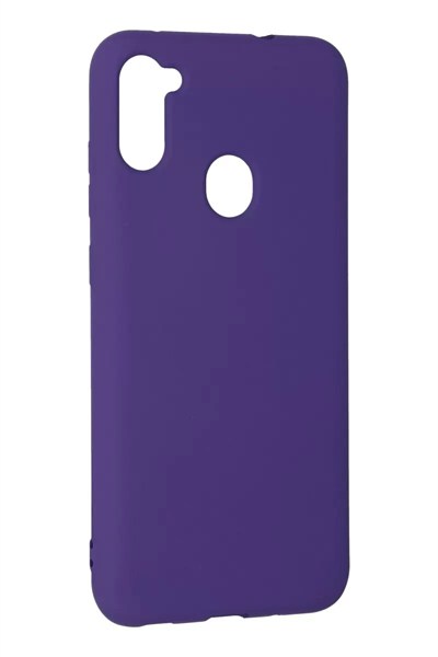 Mey İthalat®  Samsung Galaxy A11 Kılıf Nano içi Kadife Silikon - Mor