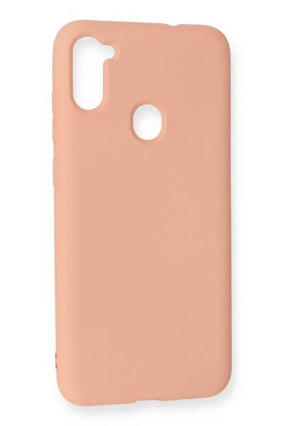 Mey İthalat®  Samsung Galaxy A11 Kılıf Nano içi Kadife Silikon - Pudra