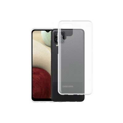 Mey İthalat®  Samsung Galaxy A12 Kılıf Lüx Şeffaf Silikon