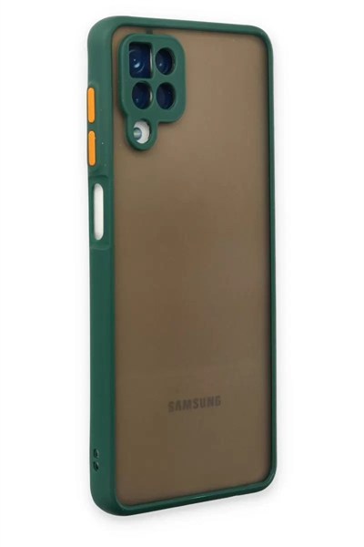 Mey İthalat®  Samsung Galaxy A12 Kılıf Montreal Silikon Kapak - Yeşil