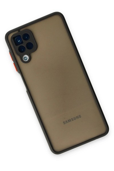 Mey İthalat®  Samsung Galaxy A12 Kılıf Montreal Silikon Kapak - Siyah