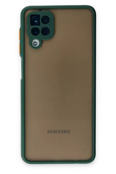 Mey İthalat®  Samsung Galaxy A12 Kılıf Montreal Silikon Kapak - Yeşil