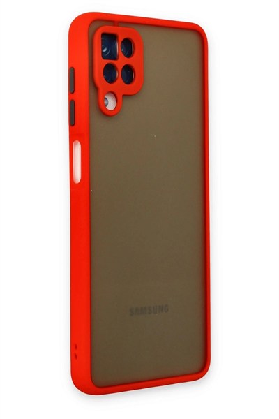 Mey İthalat®  Samsung Galaxy A12 Kılıf Montreal Silikon Kapak - Kırmızı