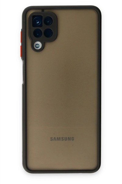Mey İthalat®  Samsung Galaxy A12 Kılıf Montreal Silikon Kapak - Siyah