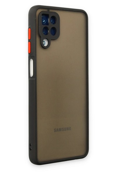 Mey İthalat®  Samsung Galaxy A12 Kılıf Montreal Silikon Kapak - Siyah