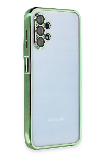 Mey İthalat®  Samsung Galaxy A13 4G Kılıf  Lensli Silikon - Yeşil