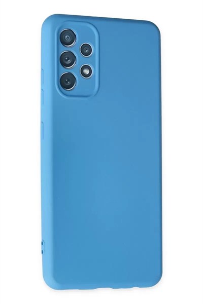Mey İthalat®  Samsung Galaxy A13 4G Kılıf Nano içi Kadife Silikon - Mavi
