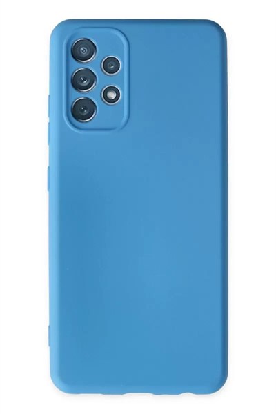Mey İthalat®  Samsung Galaxy A13 4G Kılıf Nano içi Kadife Silikon - Mavi