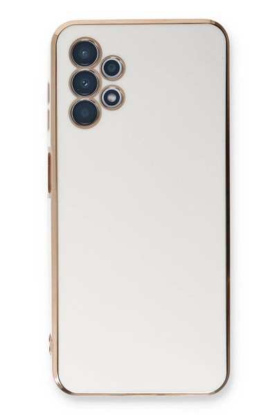 Mey İthalat®  Samsung Galaxy A13 4G Kılıf Volet Silikon - Beyaz