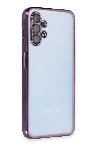 Mey İthalat®  Samsung Galaxy A13 4G Kılıf  Lensli Silikon - Mor