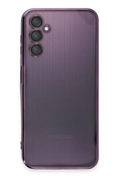 Mey İthalat®  Samsung Galaxy A14 4G Kılıf  Lensli Silikon - Mor