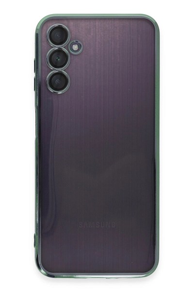 Mey İthalat®  Samsung Galaxy A14 4G Kılıf  Lensli Silikon - Yeşil