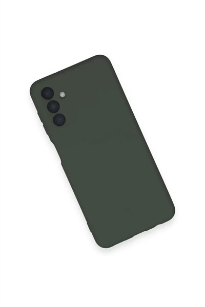 Mey İthalat®  Samsung Galaxy A14 4G Kılıf Nano içi Kadife Silikon - Koyu Yeşil