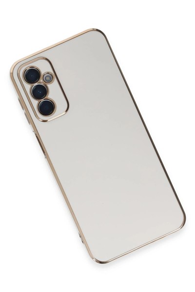 Mey İthalat®  Samsung Galaxy A14 4G Kılıf Volet Silikon - Beyaz