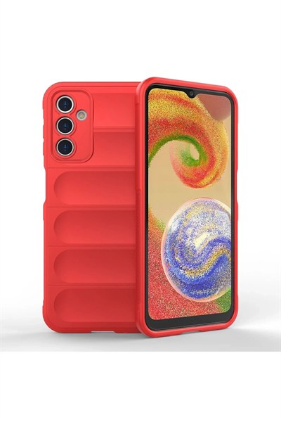 Mey İthalat®  Samsung Galaxy A14 4G Kılıf Optimum Silikon - Kırmızı