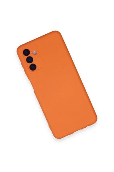Mey İthalat®  Samsung Galaxy A14 4G Kılıf Nano içi Kadife Silikon - Turuncu