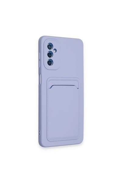 Mey İthalat®  Samsung Galaxy A14 4G Kılıf Kelvin Kartvizitli Silikon - Lila