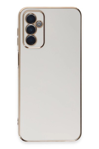 Mey İthalat®  Samsung Galaxy A14 4G Kılıf Volet Silikon - Beyaz