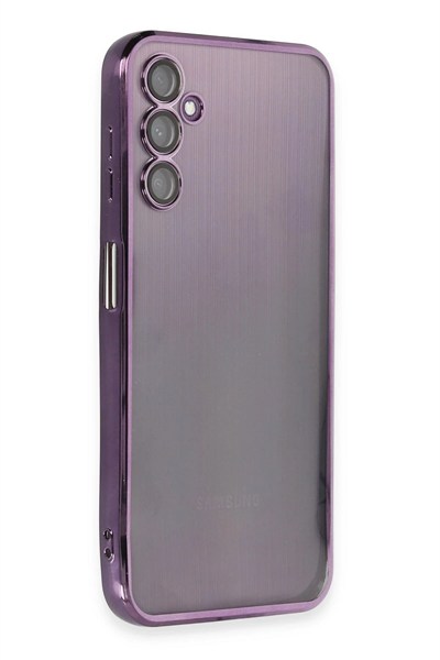 Mey İthalat®  Samsung Galaxy A14 4G Kılıf  Lensli Silikon - Mor