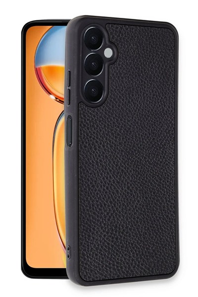 Mey İthalat®  Samsung Galaxy A15 4G Kılıf Aras Deri Kapak - Siyah