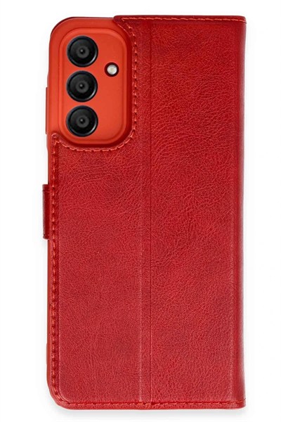Mey İthalat®  Samsung Galaxy A15 4G Kılıf Trend S Plus Kapaklı Kılıf - Kırmızı