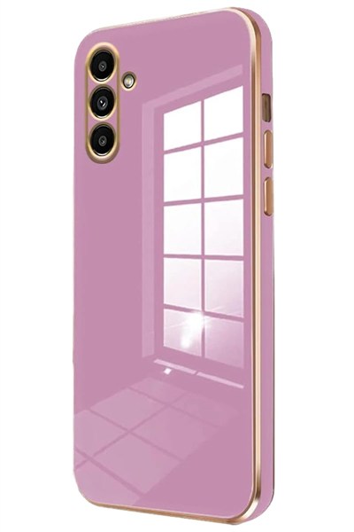 Mey İthalat®  Samsung Galaxy A15 4G Kılıf Volet Silikon - Mor