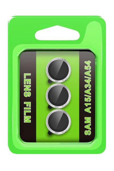 Mey İthalat®  Samsung Galaxy A15 4G Raze Metal Kamera Lens - Gümüş