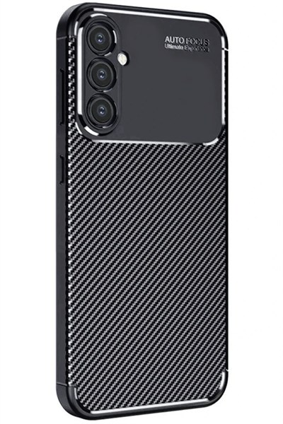 Mey İthalat®  Samsung Galaxy A16 5G Kılıf Auto Focus Karbon Kapak - Siyah