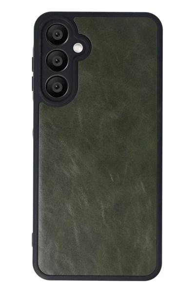 Mey İthalat®  Samsung Galaxy A16 5G Kılıf Aras Deri Kapak - Koyu Yeşil