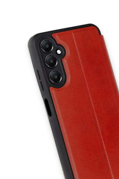 Mey İthalat®  Samsung Galaxy A16 5G Kılıf Flip Cover - Kırmızı