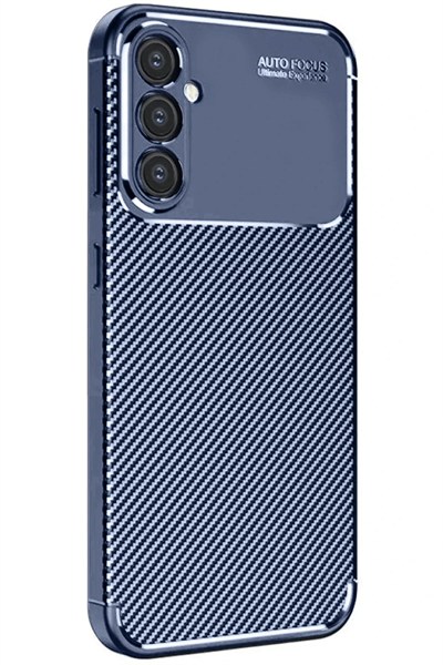 Mey İthalat®  Samsung Galaxy A16 5G Kılıf Auto Focus Karbon Kapak - Lacivert