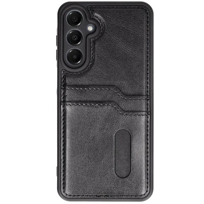 Mey İthalat®  Samsung Galaxy A16 5G Kılıf Sara Kartvizitli Deri Kılıf - Siyah