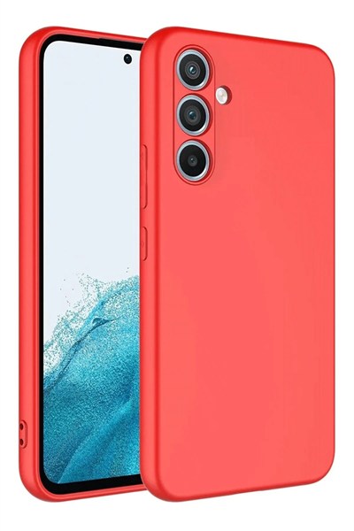 Mey İthalat®  Samsung Galaxy A16 5G Kılıf First Silikon - Kırmızı
