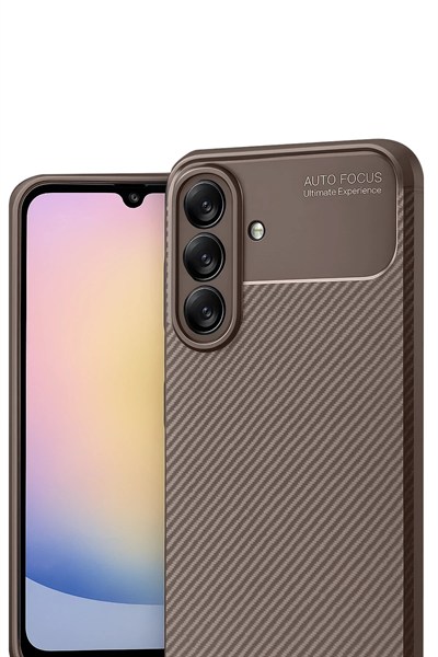 Mey İthalat®  Samsung Galaxy A17 5G Auto Focus Karbon Kapak - Kahverengi