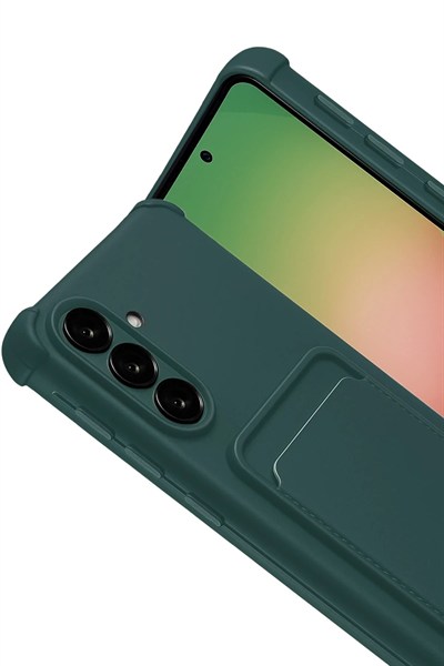 Mey İthalat®  Samsung Galaxy A17 5G Kelvin Kartvizitli Silikon - Koyu Yeşil