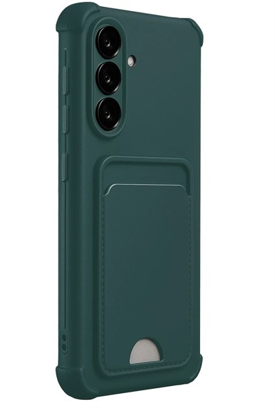 Mey İthalat®  Samsung Galaxy A17 5G Kelvin Kartvizitli Silikon - Koyu Yeşil
