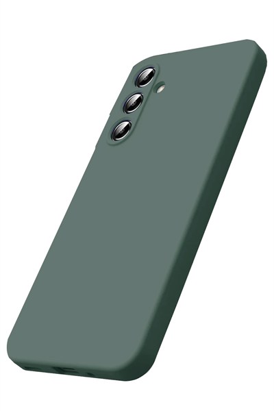 Mey İthalat®  Samsung Galaxy A17 5G Nano içi Kadife Silikon - Koyu Yeşil