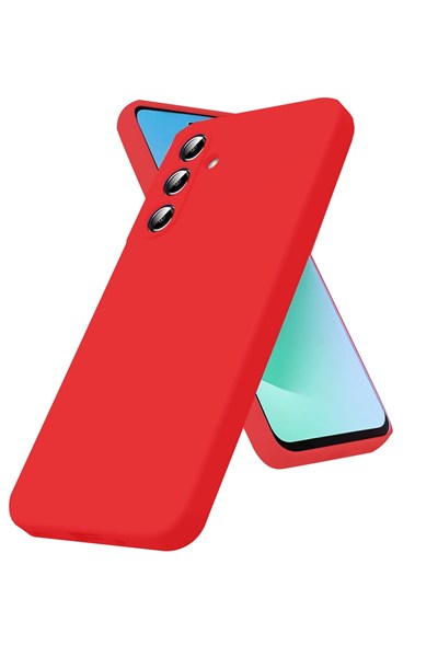 Mey İthalat®  Samsung Galaxy A17 5G Nano içi Kadife Silikon - Kırmızı