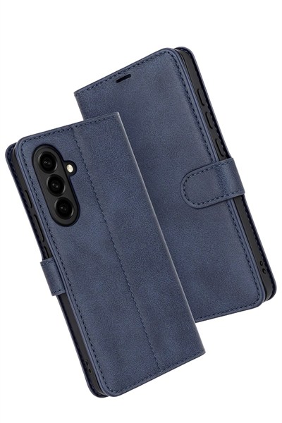 Mey İthalat®  Samsung Galaxy A17 5G Trend S Plus Kapaklı Kılıf - Lacivert