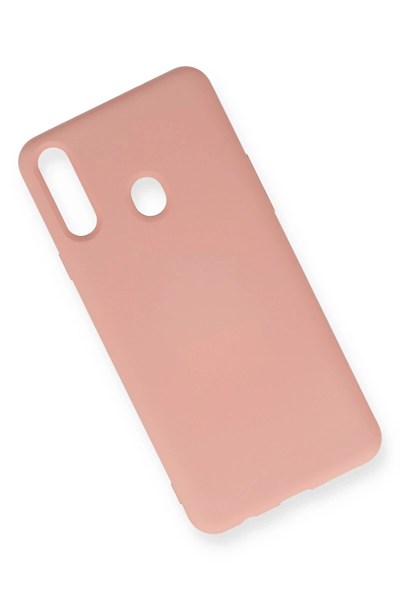 Mey İthalat®  Samsung Galaxy A20S Kılıf Nano içi Kadife Silikon - Pudra