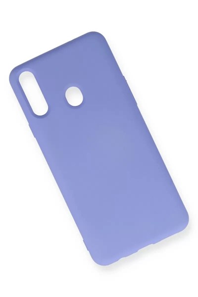 Mey İthalat®  Samsung Galaxy A20S Kılıf Nano içi Kadife Silikon - Lila